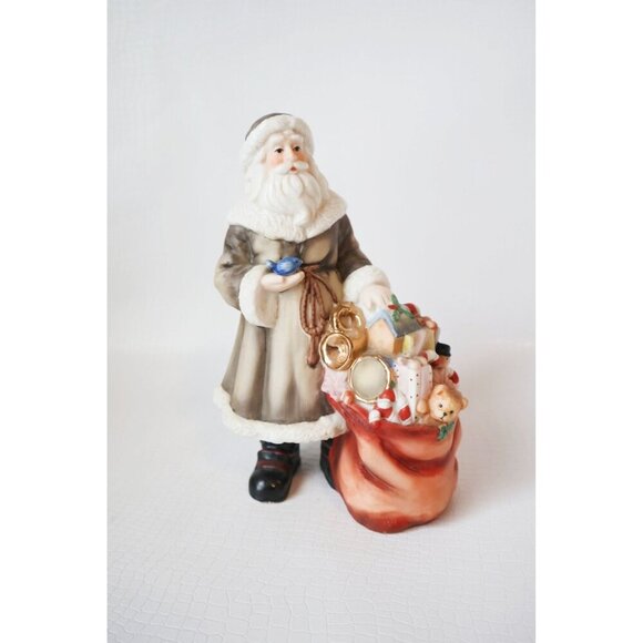 Vintage Porcelain Santa Claus Figurine Christmas Decor - Picture 1 of 6